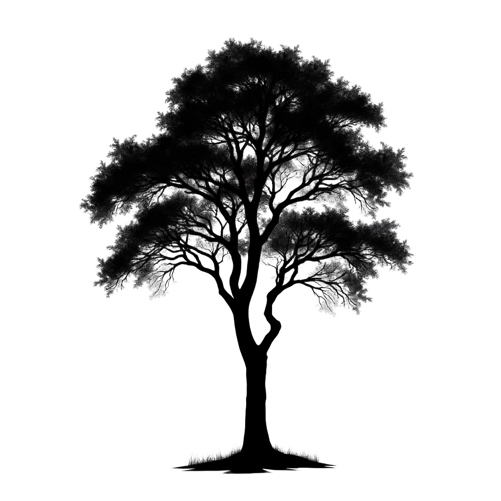 Monochrome Tree Silhouette